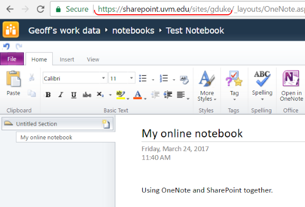 sharing notebooks in onenote